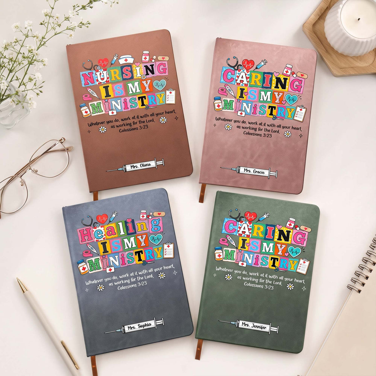 Nursing, Caring, Healing Is My Ministry Gift For Nurse, Doctor, Healthcare - Personalized Journal