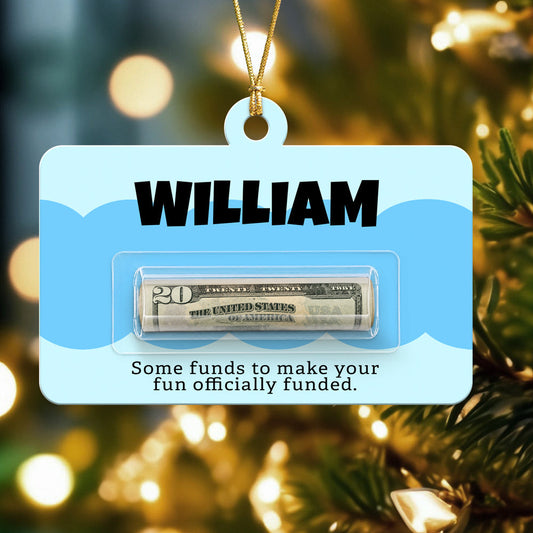 Custom Name Christmas Gift for Family & Friends Money Holder Ornament LM32 670381