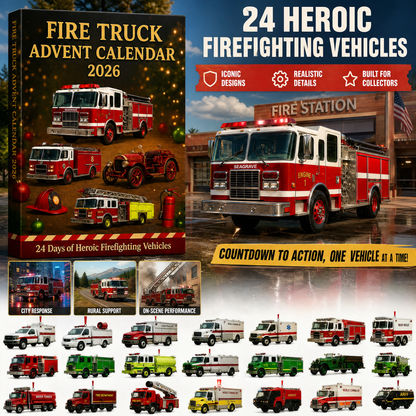 Fire Truck Advent Calendar 2026 - 24 Days of Heroic Firefighting Vehicles