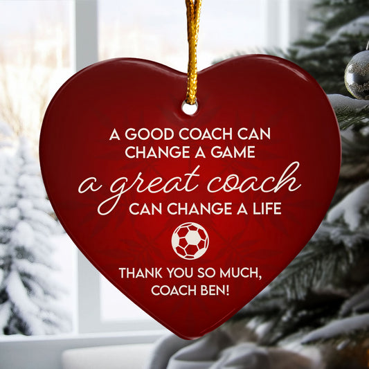 Personalized Coach Ornament, Thank You Coach Christmas Gift, Sports Team Keepsake