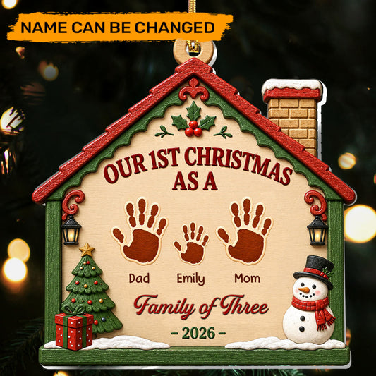 First Christmas Together - Personalized 2-Layered Wooden Ornament
