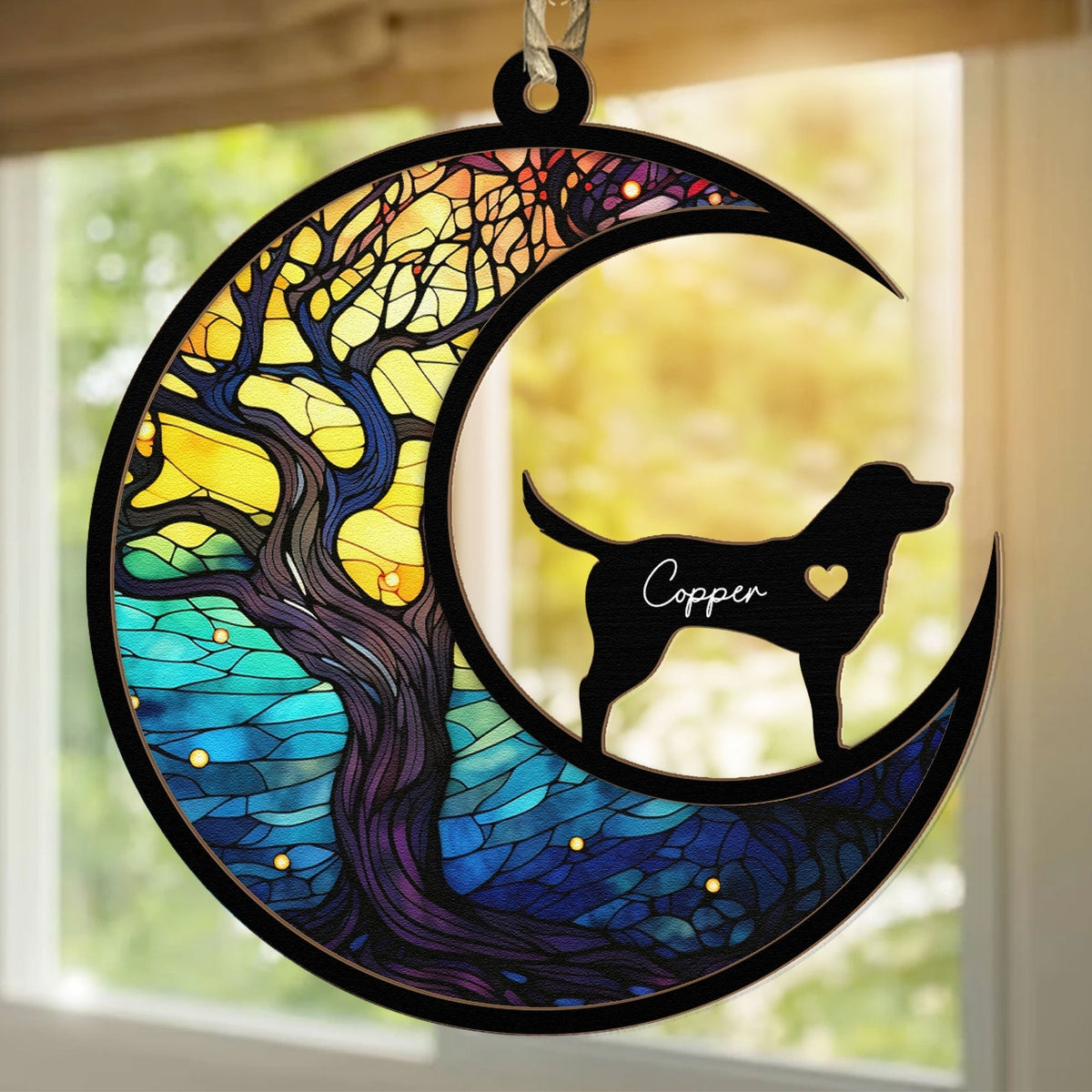 Personalized Pet Memorial, Suncatcher Ornament, Dog, Cat, Keepsake.