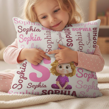 Kid Name Pattern - Personalized Pillow (Insert Included)