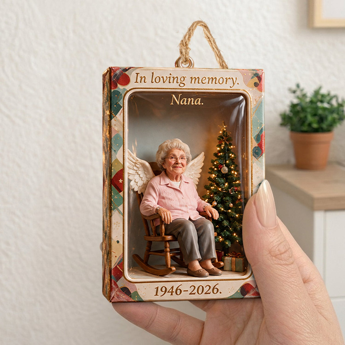 Christmas In Heaven - Personalized Memorial Acrylic Box Ornament