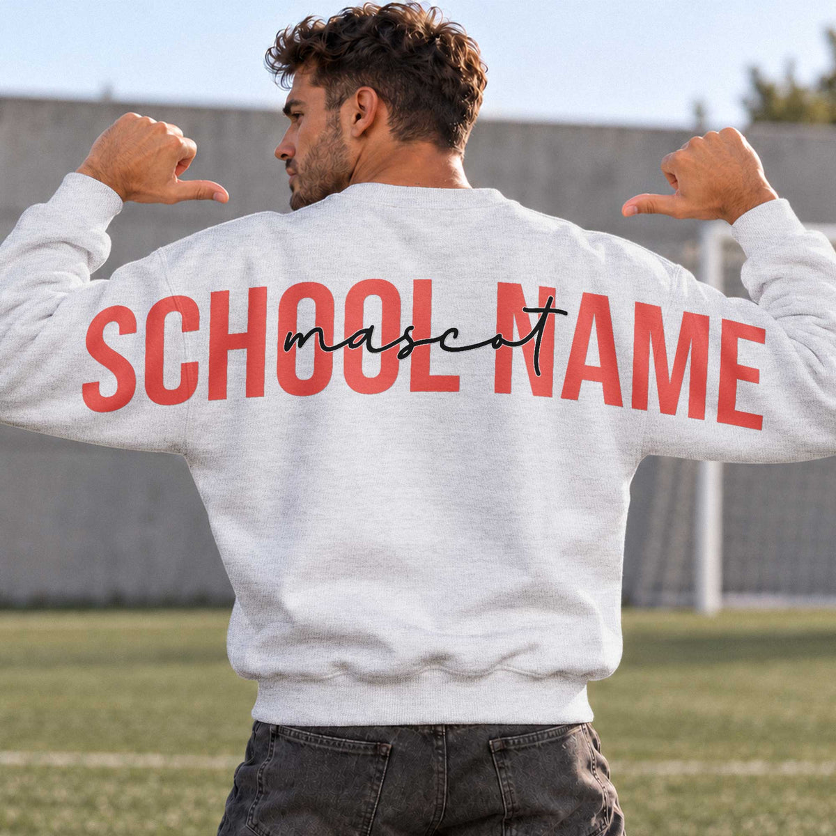 Custom School Name And Mascot - Personalized Sweatshirt