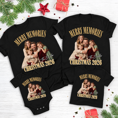 Custom Photo Merry Memories Christmas 2026 Matching Shirt CH07 180922