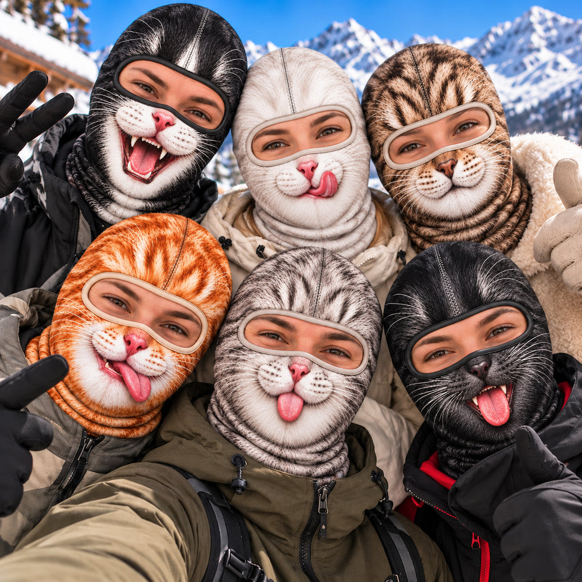 Realistic Pet Funny Animal - Personalized Balaclava Mask - Hilarious Winter Christmas Gift for Skiers, Snowboard Party Face Cover Ski Mask