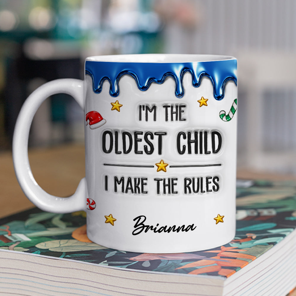 Custom Christmas & Birthday Keepsake Gift • Different Ages Same Family Chaos - Personalized 3D Inflated Effect Mug