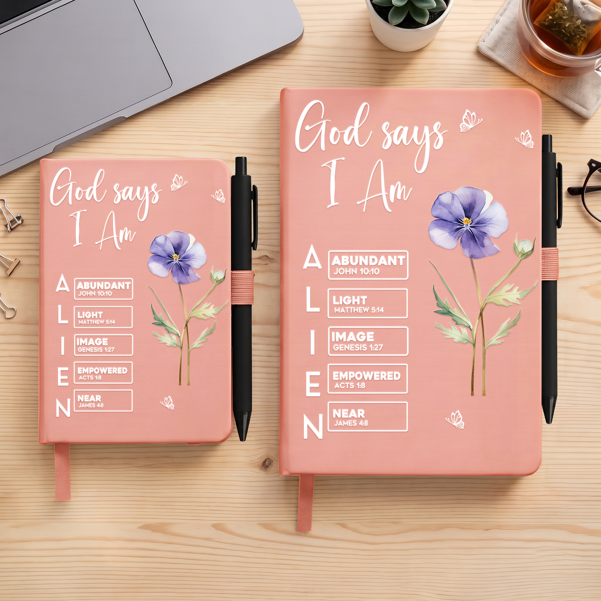 God Says You Are Custom Birth Flower And Name In Bible Verses For Her Personalized Journal Ma9Z272T1