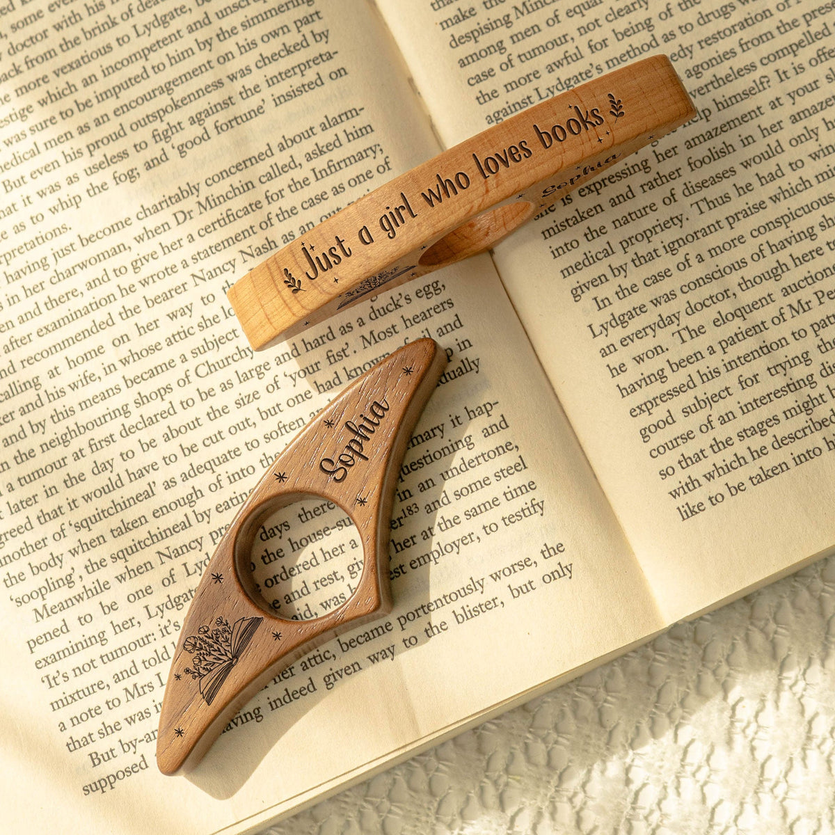Just A Girl Who Loves Books - Personalized Book Page Holder