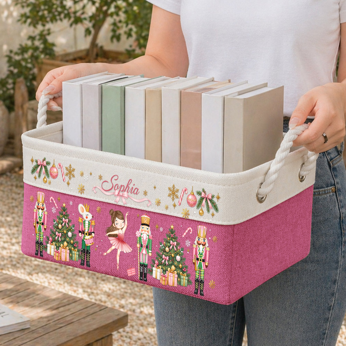 Nutcracker, Ballet, Christmas Organizer, Gift For Ballet Lover, Ballerina - Personalized Storage Basket
