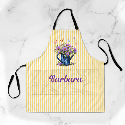 Custom Name Birthflower Gift For Gardener Gardening Lovers Personalized Apron Maxdfvq33