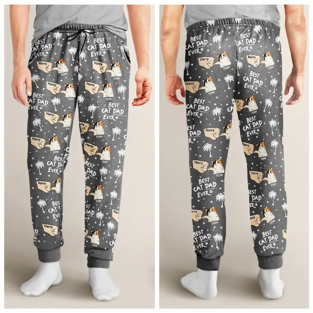 Best Cat Dad Ever - Personalized Pajama Pants