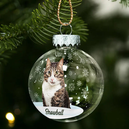 Custom Photo Christmas Together Family - Personalized Ball Ornament