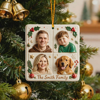 Our Christmas - Personalized Family Premium 3D Ornament
