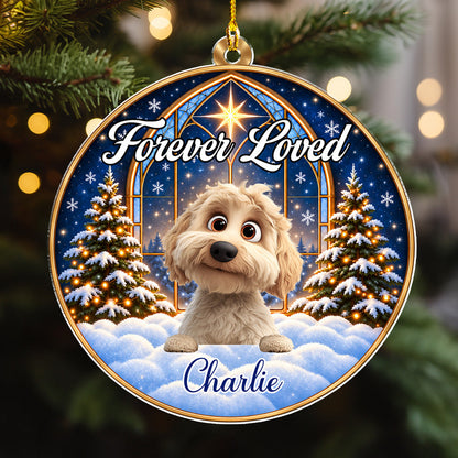 Custom Christmas Memorial Sympathy Gifts For Dogs, Cats • Angel Paws - Personalized Acrylic Ornament