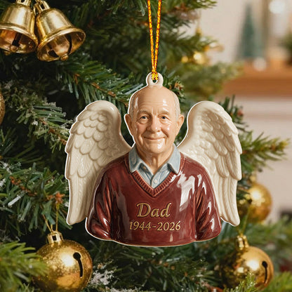 Our Christmas Angel - Personalized Memorial Premium 3D Ornament | Sunflowerly