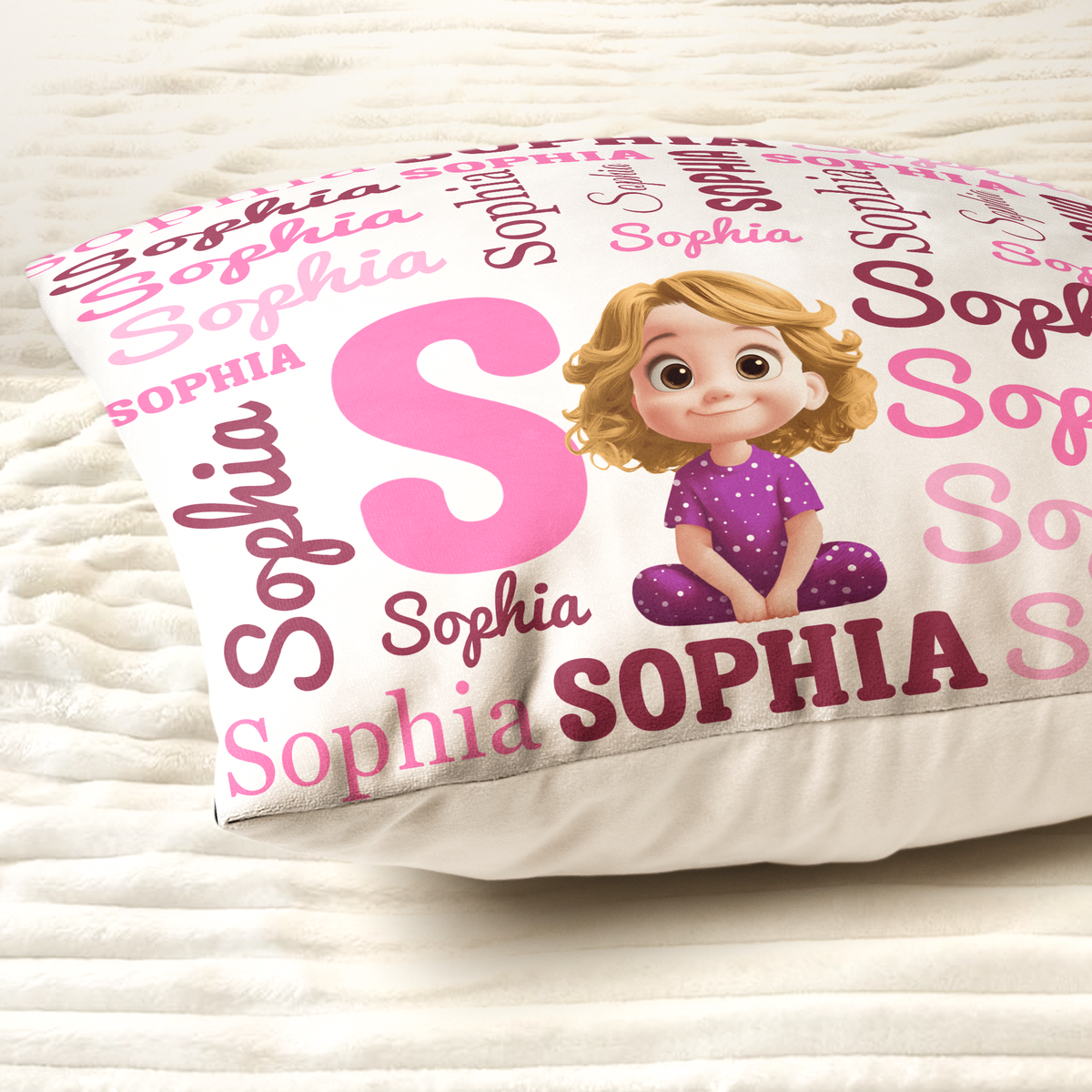 Kid Name Pattern - Personalized Pillow (Insert Included)