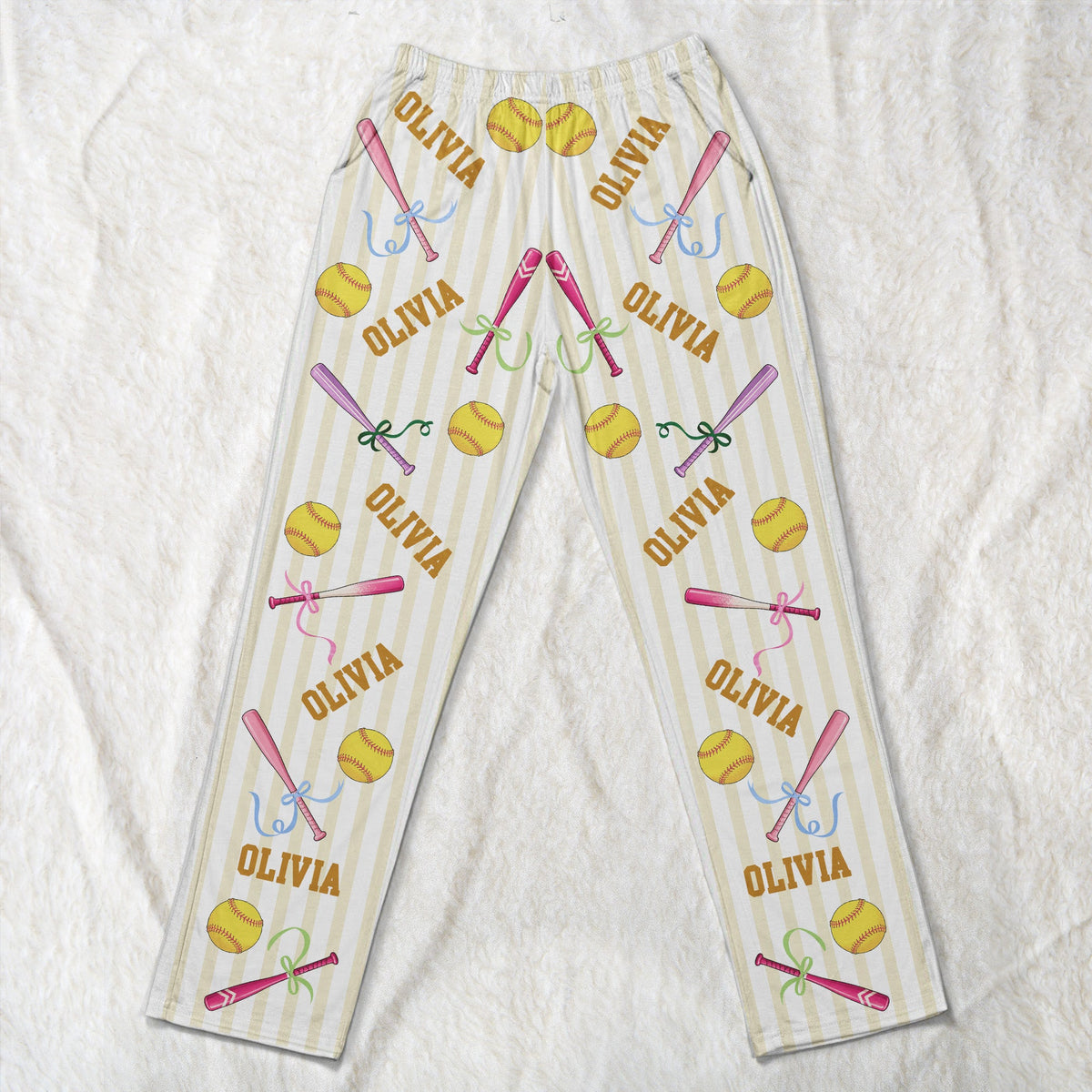 Custom Name Gift For Softball Lovers, Softbal Player, Softball Girls - Personalized Lounge Pants