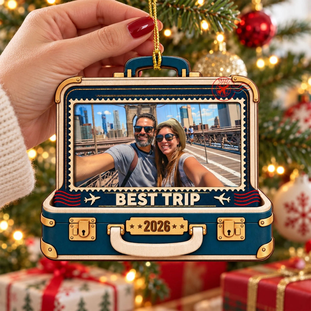 Memories From Our Travels - Personalized 2-Layered Wood Ornament