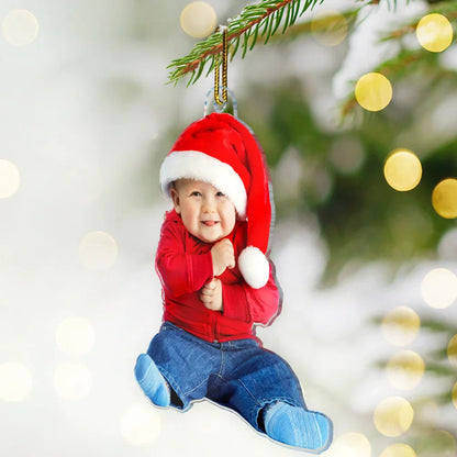 Custom Photo Happy Kids - Personalized Cutout Acrylic Ornament