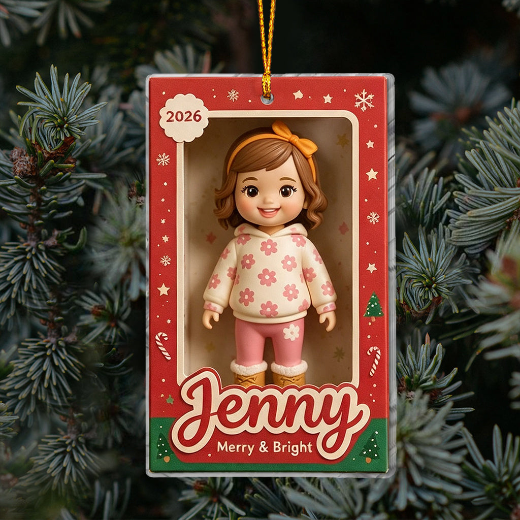 Personalized Fluffy Calico Maine Coon Cat 2026 Christmas Ornament, Custom Pet Lover Holiday Home Decor Gift