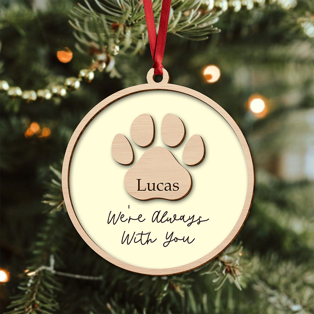 Personalized Pet Memorial Wooden Ornament, Christmas Keepsake Gift For Pet Lovers LM32 670373