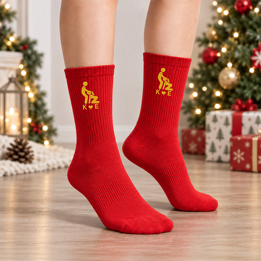 Personalized Funny Adult Embroidered Christmas Socks - Christmas Gift For Husband & Boyfriend HA75 919256