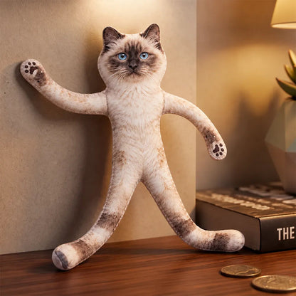 Funny Gift For Dog Mom, Dad, Cat Lover - Personalized Custom Photo Pet Squishy Toy Poseable Plush Doll