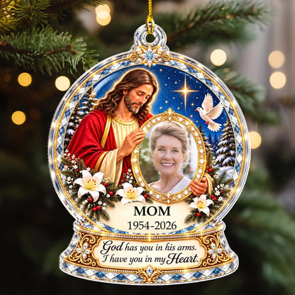 In Heaven With God, Forever In My Heart - Personalized Acrylic Ornament