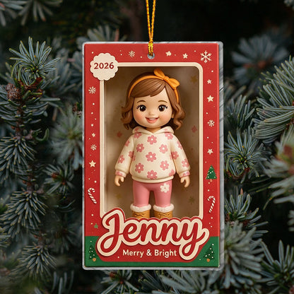 Personalized Fluffy Tortoiseshell Persian Cat Christmas Ornament, Custom Pet Holiday Gift for Cat Owners