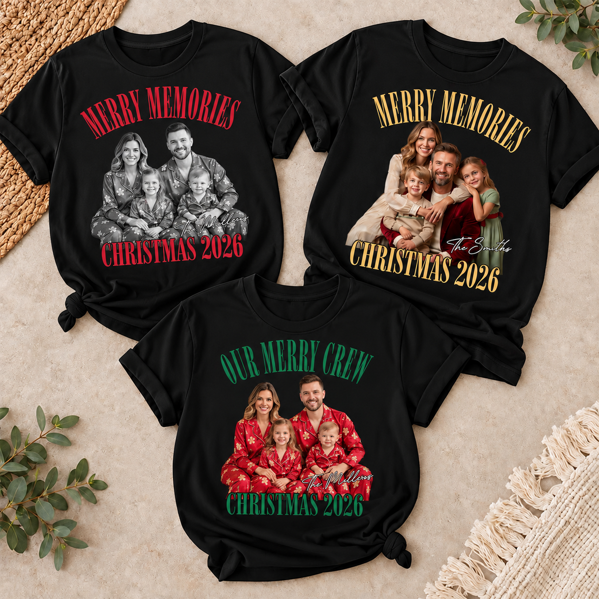 Custom Photo Merry Memories Christmas 2026 Matching Shirt CH07 180922