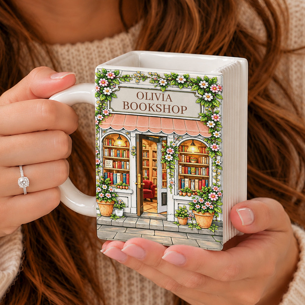 Custom Bookshop Reading Room Decors, Book Lover Gift For Her - Personalized Mug