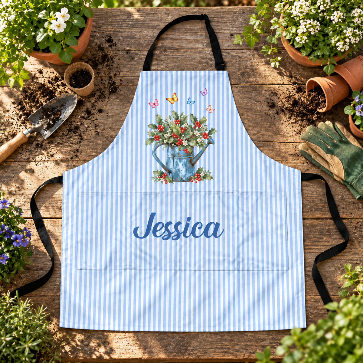 Custom Name Birthflower Gift For Gardener Gardening Lovers Personalized Apron Maxdfvq33