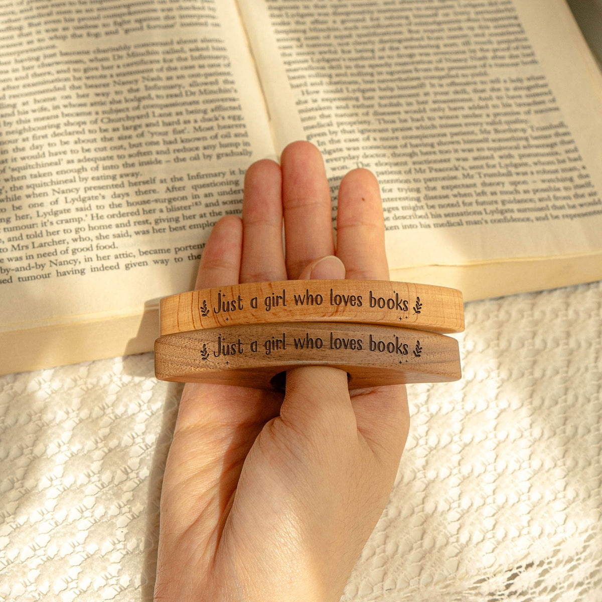 Just A Girl Who Loves Books - Personalized Book Page Holder