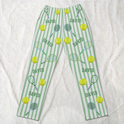 Custom Name Gift For Him, Tennis Lovers, Tennis Player - Personalized Lounge Pants