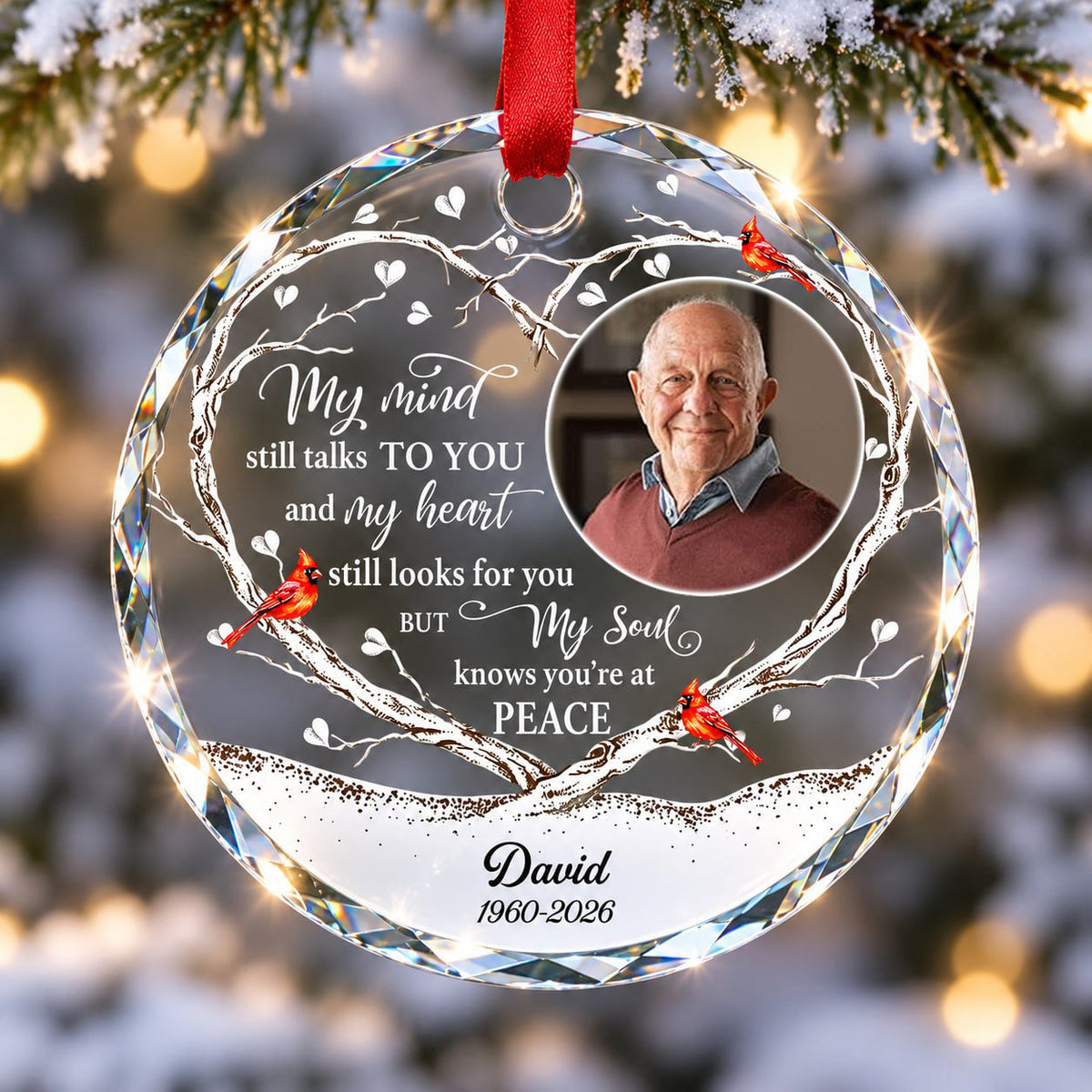 My Soul Knows You're At Peace - Personalized Memorial Ornament For Christmas NA04 VH01