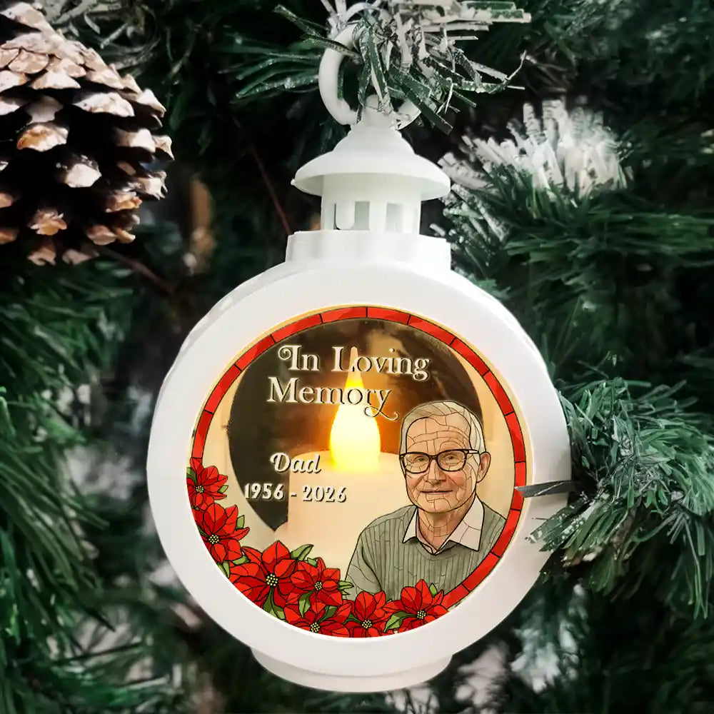 Memorial Sympathy Gifts - Personalized Custom Photo I'm Always With You Candlelight Lantern Ornament