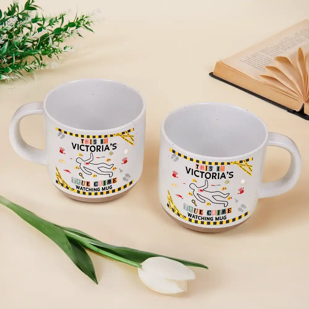 Gift For True Crime Lovers - Personalized Binge Watching Pottery Mug