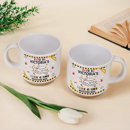 Gift For True Crime Lovers - Personalized Binge Watching Pottery Mug