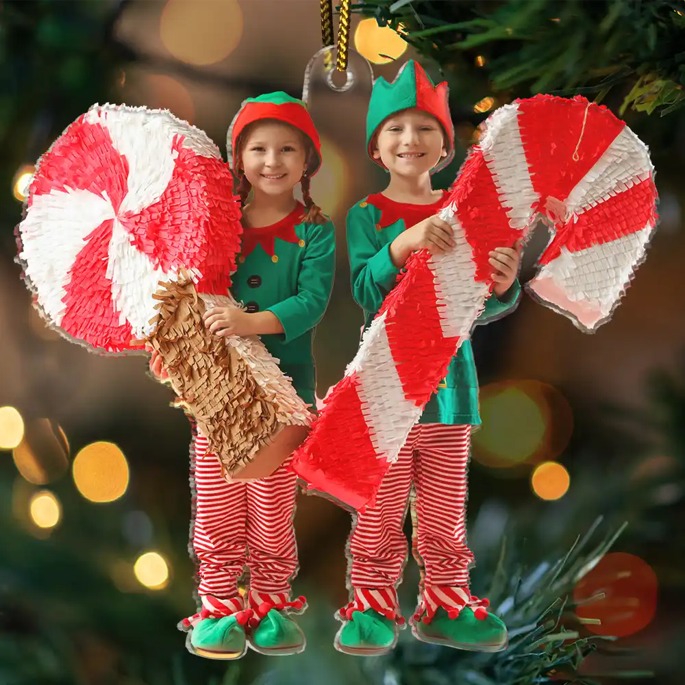 Custom Photo Happy Kids - Personalized Cutout Acrylic Ornament