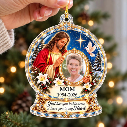 In Heaven With God, Forever In My Heart - Personalized Acrylic Ornament