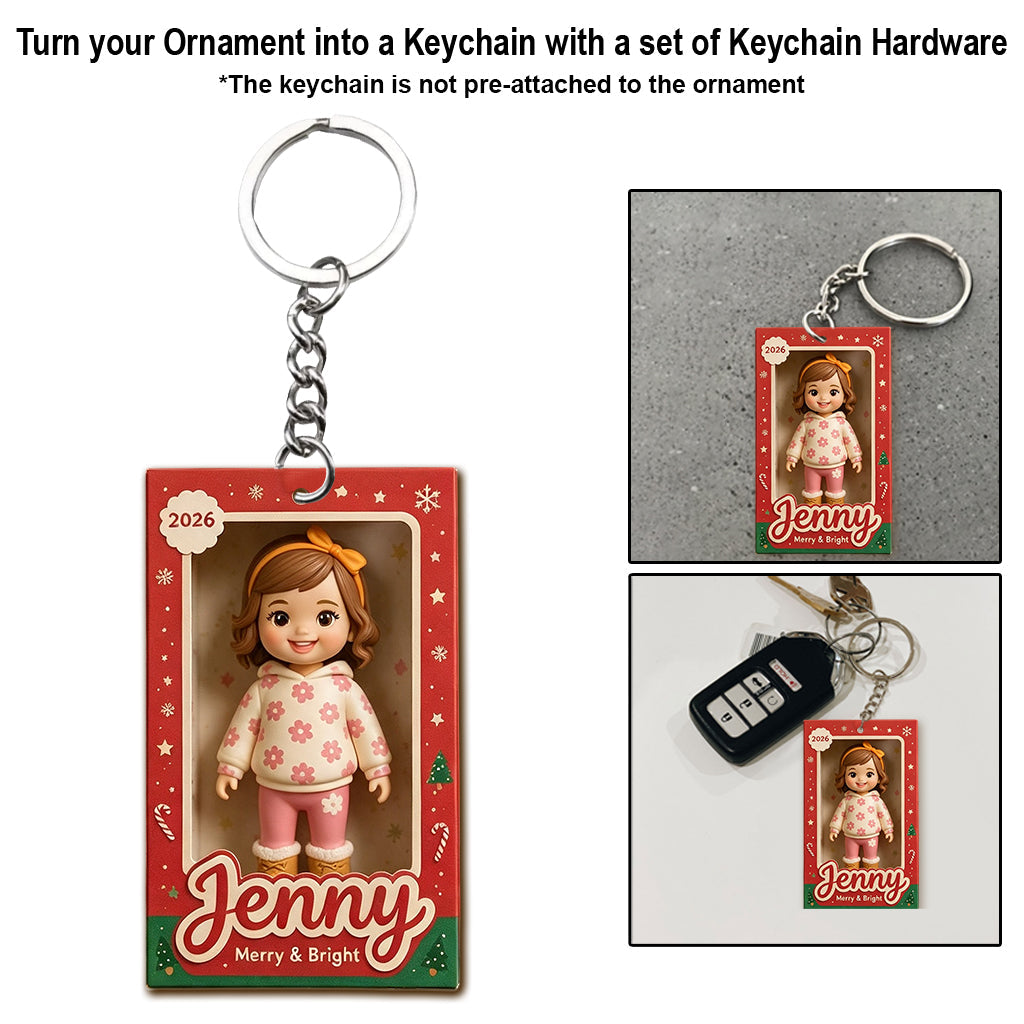 Personalized Fluffy Calico Maine Coon Cat 2026 Christmas Ornament, Custom Pet Lover Holiday Home Decor Gift