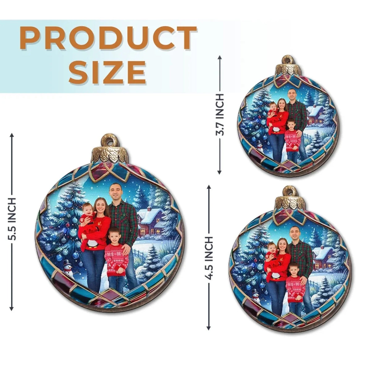 Custom Photo First Christmas Married Couple Gifts - Personalized Ornament