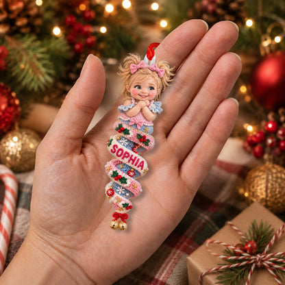 Kid Christmas Gift - Personalized Kid Plush Ornament