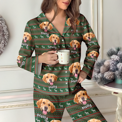 Dth Custom Dog Photo For Christmas Pajamas Th10 896285