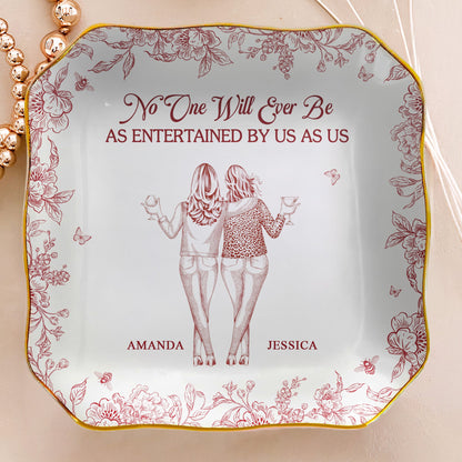 Toile De Jouy Group Of Besties, Sisters, Friends - Friendship Thank You Gifts - Personalized Jewelry Dish