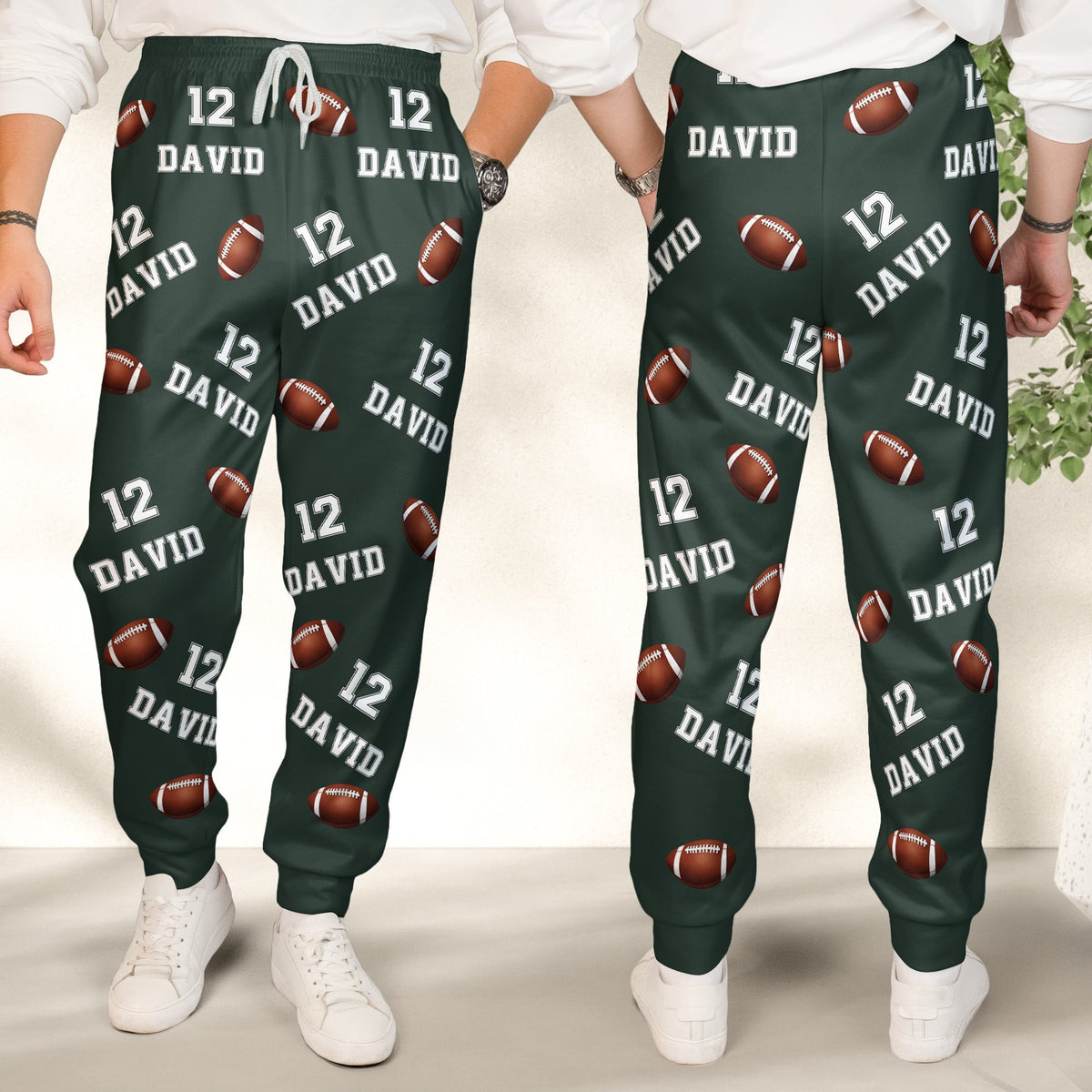 American Football Custom Name, Number - Personalized Sweatpants, Custom Pajama Pants, Jogger Sweatpants