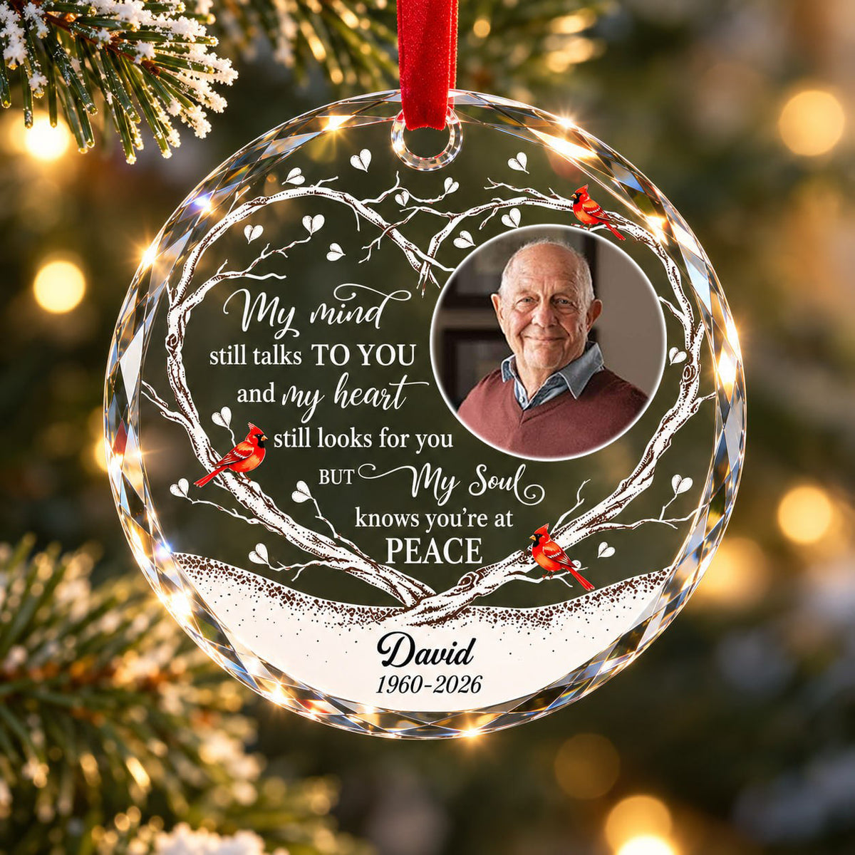 My Soul Knows You're At Peace - Personalized Memorial Ornament For Christmas NA04 VH01