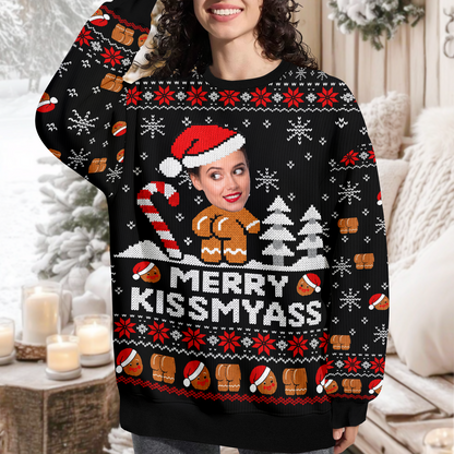 Custom Face Merry Kiss My As Ugly Christmas Sweater For Guys TH10 171233